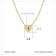 J'ADMIRE 14K Yellow Gold Over Sterling Silver Simple Initial Pendant Necklace