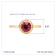 J'ADMIRE 10K Gold Crystal Tourmaline Simulant Solitaire Ring