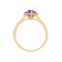 J'ADMIRE 10K Gold Crystal Amethyst Simulant Solitaire Ring