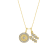 J'ADMIRE 14K Yellow Gold Over Sterling Silver Aquarius Zodiac Pendant
Set Necklace