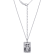 J'ADMIRE Platinum 950 Over Sterling Silver Tarot Card The World Pendant Necklace