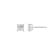 LUXGEM 10K White Gold Princess Cut Solitaire Studs | 1 carat Cubic Zirconia