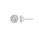 LUXGEM 10K White Gold Round Halo Studs | 2 Carat Cubic Zirconia