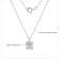 LUXGEM 10K White Gold Oval Cut Pendant Necklace | 0.5 Carat Cubic Zirconia