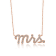 J'ADMIRE 14K Rose Gold Over Sterling Silver Pave Mrs. Pendant Necklace