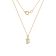 LUXGEM 10K Yellow Gold Oval Cut Pendant Necklace | 0.5 Carat Cubic Zirconia