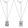 J'ADMIRE Platinum 950 Over Sterling Silver Tarot Card The World Pendant Necklace