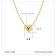 J'ADMIRE 14K Yellow Gold Over Sterling Silver Simple Initial Pendant Necklace