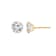 LUXGEM 14K Yellow Gold Round Cut Solitaire Studs | 4 carat Cubic Zirconia