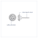 LUXGEM 10K White Gold Round Halo Studs | 1 Carat Cubic Zirconia