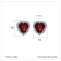 J'ADMIRE Heart Shaped Birthstone Stud Earrings