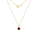 LUXGEM 10K Solid Gold Solitaire July Birthstone Necklace for Women, 0.25
Carat Gemstone Simulant CZ