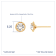 J'ADMIRE 10K Gold Birthstone Solitaire Stud Earrings