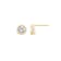 LUXGEM 14K Yellow Gold Bezel Round Cut Studs | 3 Carat Cubic Zirconia