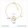 J'ADMIRE 14K Yellow Gold Over Sterling Silver Moon Bracelet