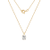 LUXGEM 10K Yellow Gold Oval Cut Pendant Necklace | 1 Carat Cubic Zirconia