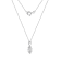 LUXGEM 14K White Gold Round Halo Pendant Necklace | 2 Carat Cubic Zirconia