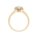 J'ADMIRE 10K Gold Crystal Diamond Simulant Solitaire Ring