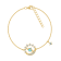 J'ADMIRE 14K Yellow Gold Over Sterling Silver Mercury Bracelet