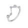 J'ADMIRE Aries Constellation Rhodium Over Sterling Silver Ring
