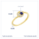 J'ADMIRE 14K Yellow Gold Over Sterling Silver Neptune Ring
