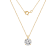 LUXGEM 10K Yellow Gold Round Cut Pendant Necklace | 2 Carat Cubic Zirconia