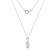 LUXGEM 10K White Gold Round Halo Pendant Necklace | 1 Carat Cubic Zirconia