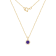LUXGEM 10K Solid Gold Solitaire February Birthstone Necklace, 0.25 Carat
Gemstone Simulant CZ