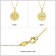 J'ADMIRE 14K Yellow Gold Over Sterling Silver Libra Zodiac Stars Pendant Necklace