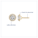 LUXGEM 10K Yellow Gold Round Halo Studs | 1 Carat Cubic Zirconia