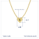 J'ADMIRE 14K Yellow Gold Over Sterling Silver Simple Initial Pendant Necklace