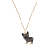 J'ADMIRE 14K Yellow Gold Plated Sterling Silver French Bulldog Puppy
Pendant Necklace