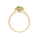 J'ADMIRE 10K Gold Crystal Peridot Simulant Solitaire Ring