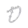 J'ADMIRE Taurus Constellation Rhodium Over Sterling Silver Ring