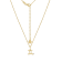 J'ADMIRE 14K Yellow Gold Over Sterling Silver Gemini Zodiac Pendant Necklace
