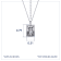 J'ADMIRE Platinum 950 Over Sterling Silver Tarot Card The World Pendant Necklace