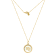 J'ADMIRE Mother of Pearl 14K Yellow Gold Over Sterling Silver Virgo
Zodiac Necklace