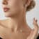 LUXGEM 14K White Gold Round Halo Pendant Necklace | 2 Carat Cubic Zirconia