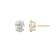 LUXGEM 10K Yellow Gold Oval Cut Solitaire Studs | 4 carat Cubic Zirconia