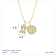 J'ADMIRE 14K Yellow Gold Over Sterling Silver Gemini Zodiac Pendant Set Necklace