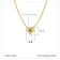 J'ADMIRE 14K Yellow Gold Over Sterling Silver Simple Initial Pendant Necklace