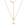 J'ADMIRE 14K Yellow Gold Over Sterling Silver Aquarius Zodiac Pendant Necklace