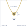 J'ADMIRE 14K Yellow Gold Over Sterling Silver Simple Initial Pendant Necklace