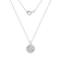 LUXGEM 14K White Gold Round Halo Pendant Necklace | 1 Carat Cubic Zirconia