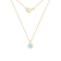 LUXGEM 10K Solid Gold Solitaire March Birthstone Necklace for Women,
0.25 Carat Gemstone Simulant CZ