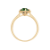 J'ADMIRE 10K Gold Crystal Emerald Simulant Solitaire Ring
