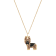 J'ADMIRE 14K Yellow Gold Plated Sterling Silver German Shepherd Puppy
Pendant Necklace