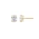 LUXGEM 10K Yellow Gold Oval Cut Solitaire Studs | 3 carat Cubic Zirconia
