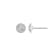 LUXGEM 10K White Gold Round Halo Studs | 0.5 Carat Cubic Zirconia