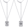 J'ADMIRE Platinum 950 Over Sterling Silver Tarot Card Justice Pendant Necklace